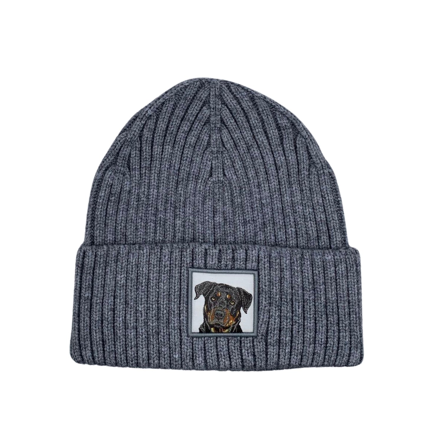 Dog Lover's Beanie | Frenchie Lab Rottweiler Chihuahua Boxer Pug GSD Aussie | Unisex | Patch Detail – Warm & Cozy Fit