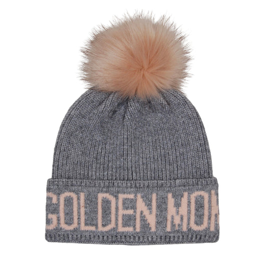 Golden Mom Pompom Beanie
