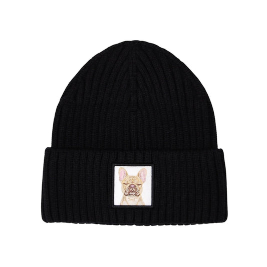 Meditating Frenchie Patch Beanie