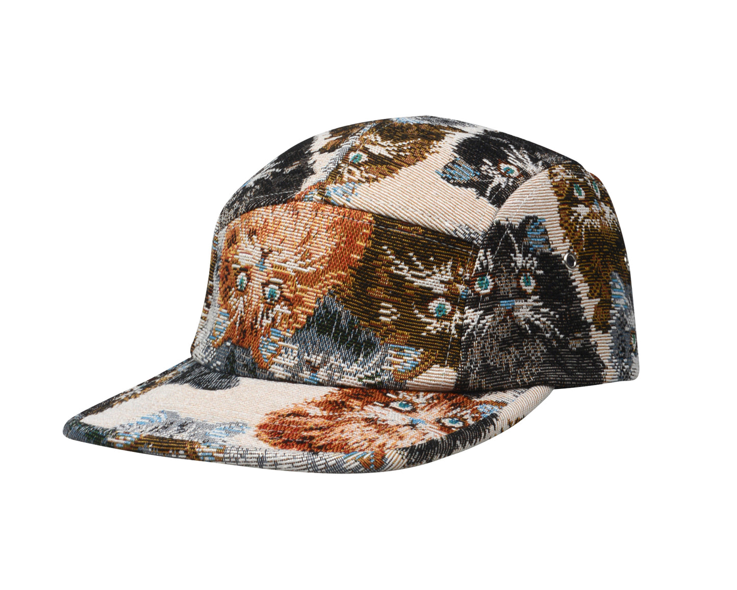 Hatphile Upside Down Cat Jacquard 5 Panel Hat