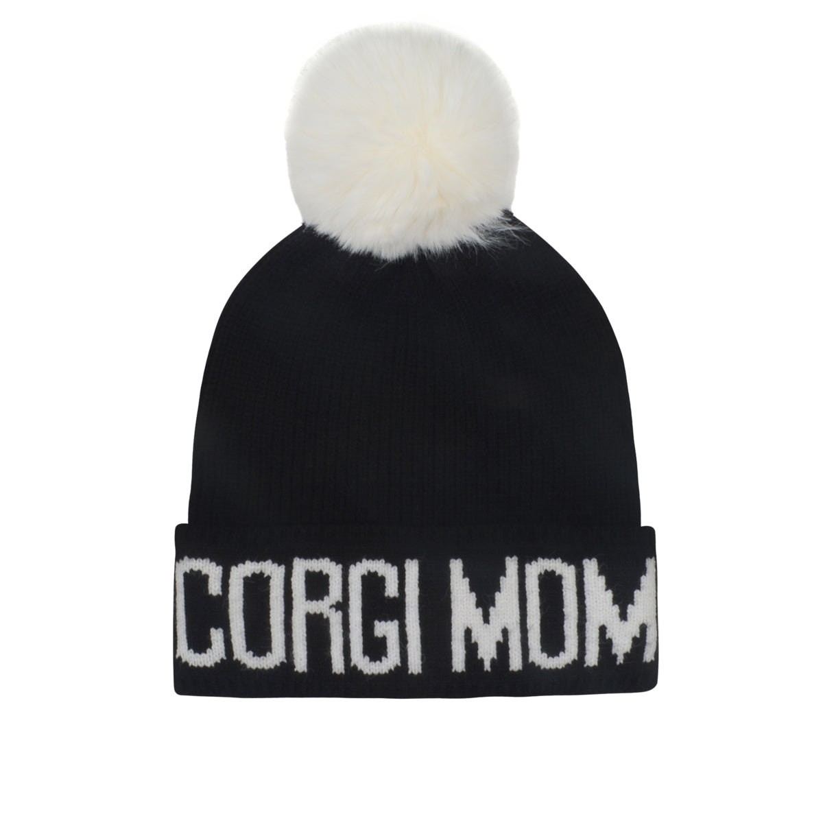 Corgi Mom Pompom Beanie