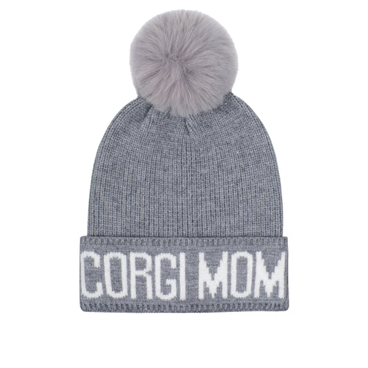 Corgi Mom Pompom Beanie