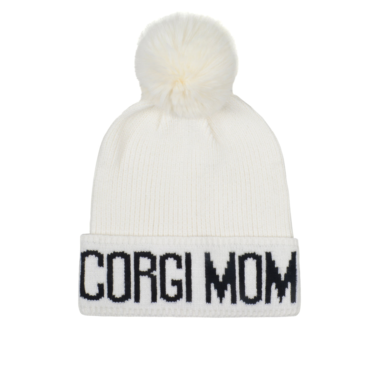 Corgi Mom Pompom Beanie