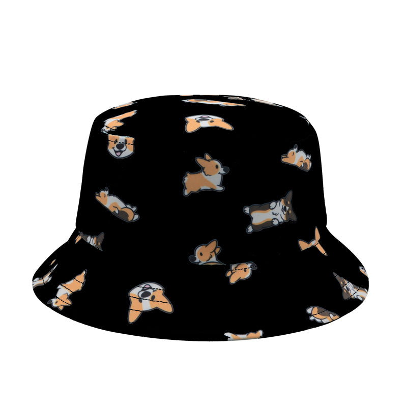 Corgi Print Bucket Hat