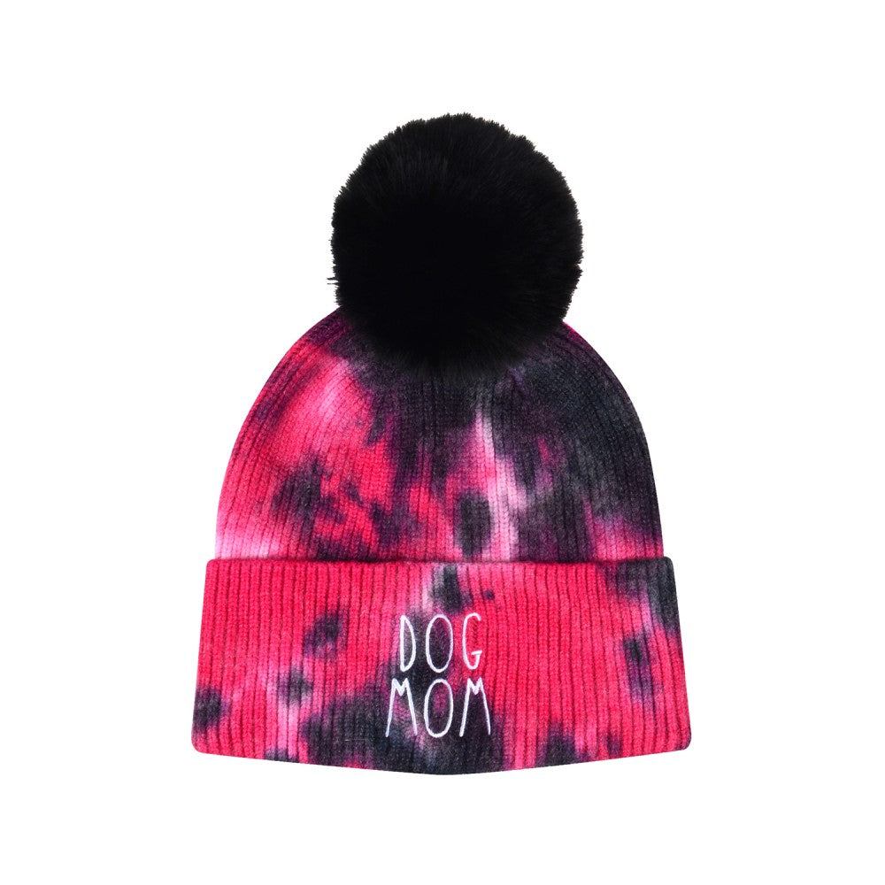 Dog Mom Tie Dye Beanie