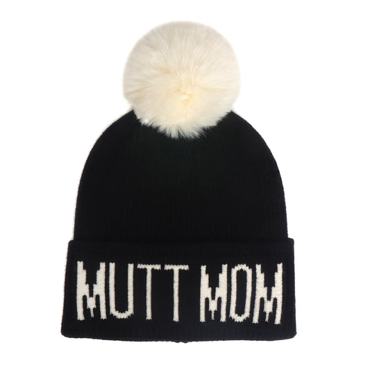 Mutt Mom Pompom Beanie