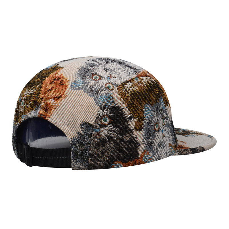 Hatphile Upside Down Cat Jacquard 5 Panel Hat