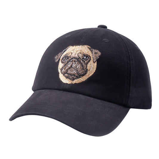 Pug Embroidered Vintage Cap