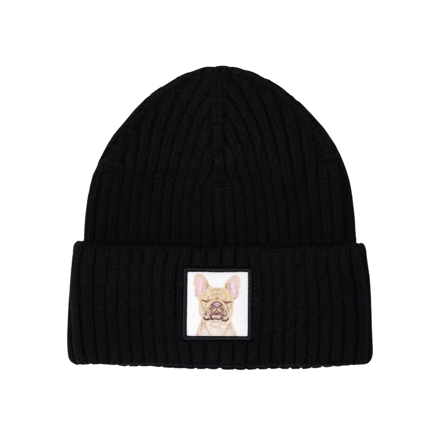 Dog Lover's Beanie | Frenchie Lab Rottweiler Chihuahua Boxer Pug GSD Aussie | Unisex | Patch Detail – Warm & Cozy Fit