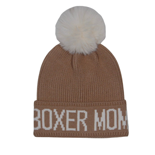Boxer Mom Pompom Beanie
