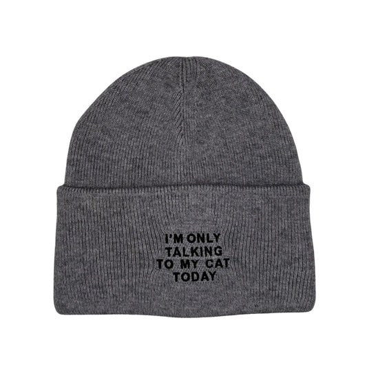 HatPhile I’m Only Talking to My Cat Today Embroidered Beanie