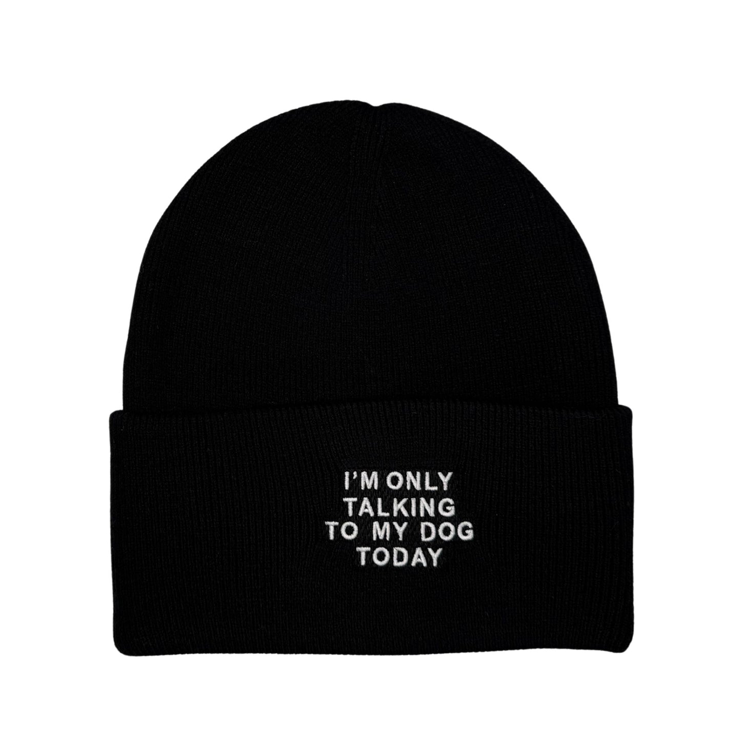 HatPhile I’m Only Talking to My Dog Today Embroidered Beanie