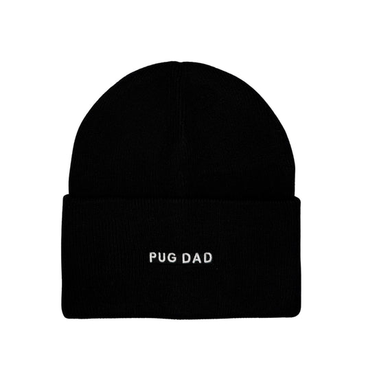 Pug Dad Cozy Knit Beanie for Pug Lovers