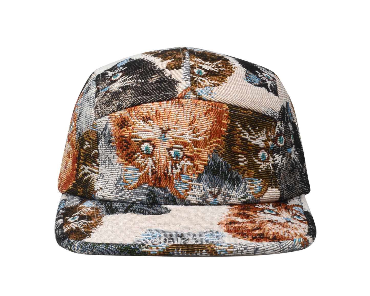 Hatphile Upside Down Cat Jacquard 5 Panel Hat