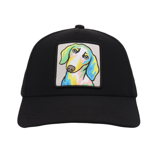 PERFORMANCE TRUCKER HAT FOR DACHSHUND DOXIE LOVERS FOR MEN & WOMEN PATCH FRONT MESH BACK ADJUSTABLE FIT