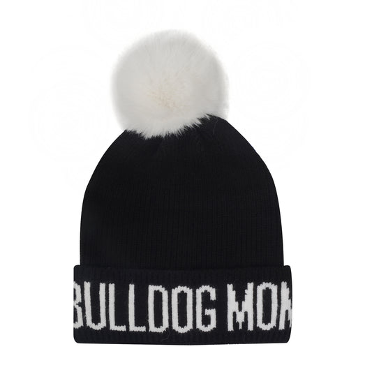Bulldog Mom Pompom Beanie
