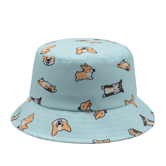 Corgi Print Bucket Hat