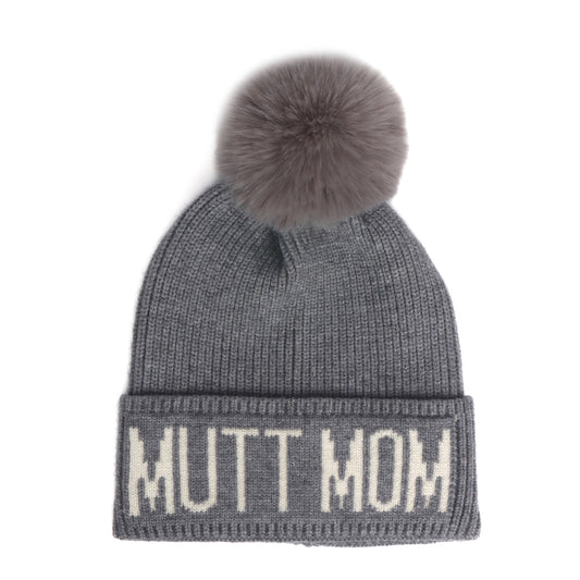 Mutt Mom Pompom Beanie