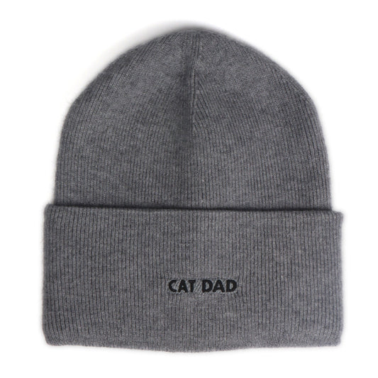 Cat Dad Embroidery Beanie